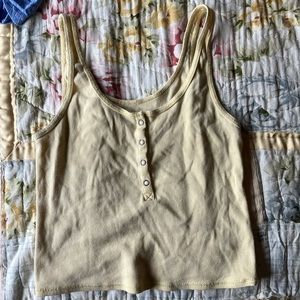 cropped yellow tank from target. size M.